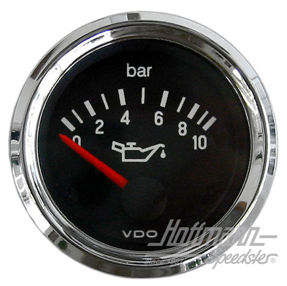 Oil-pressure gauge "COCKPIT INTERNATIONAL", 10 bar, chromed | 350 030 004 G | 021-0463