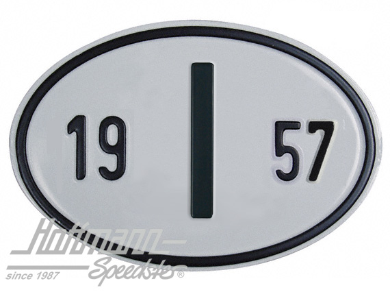Nationality plate "I", alu, with year 1957 |  | 020-2402-57
