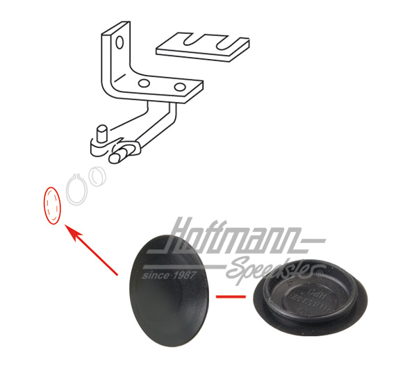 Covering cap, supporting roll, lower | 211 843 429 | 097-1038-28