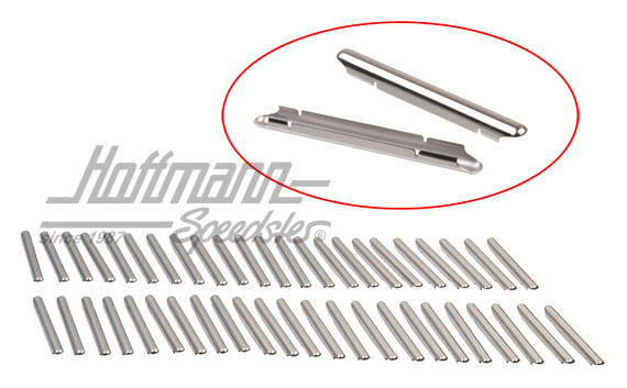 Vent louver trims, front, Bus T2, -.72, stainless steel | AAC085 | 097-1121-30