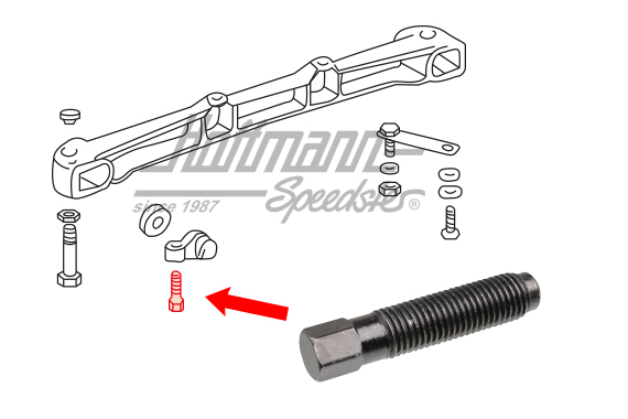 Adjusting screw, front axle, 65-89 | 911 341 115 00 | 521-4090