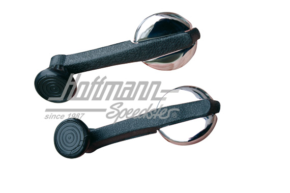 Window winder, standard, chromed/black, 8.67- | 113 837 581 D | 020-2369