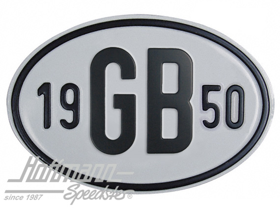 Nationality plate "GB", alu, with year 1950 |  | 020-2404-50
