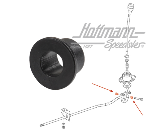 Bushing, shift lever front, Bus T3/Golf | 171 711 166 | 170-2010-08