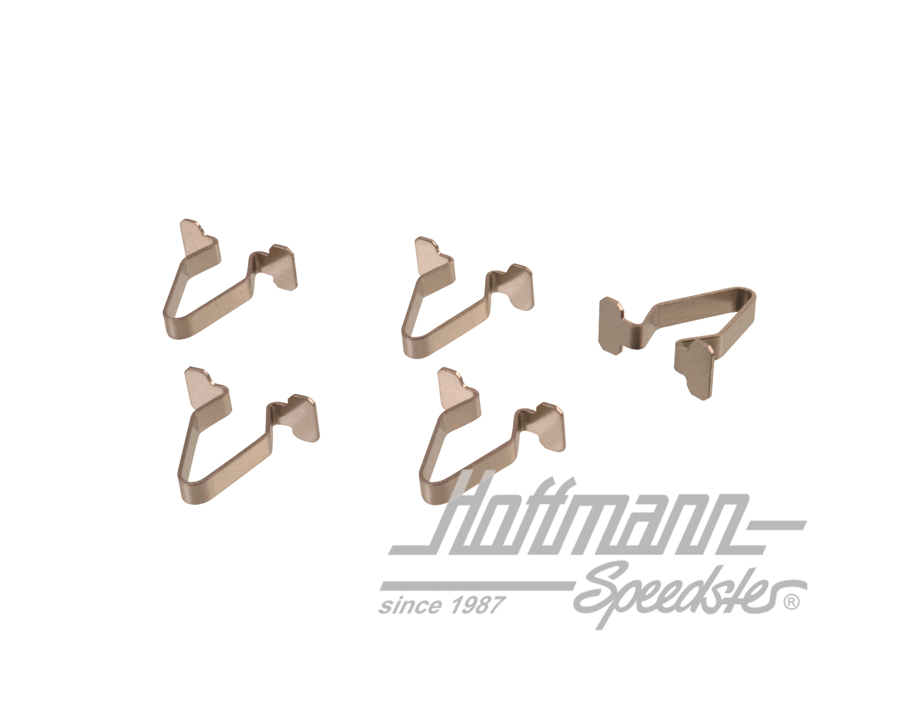 Clamps, moulding, stainless steel (5 pcs.)                                                          