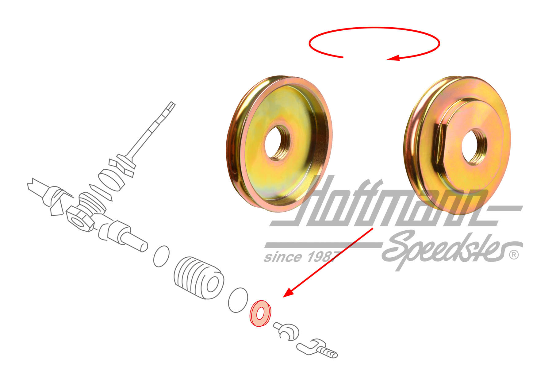 Retainer, bellows, steering gear assembly                                                           