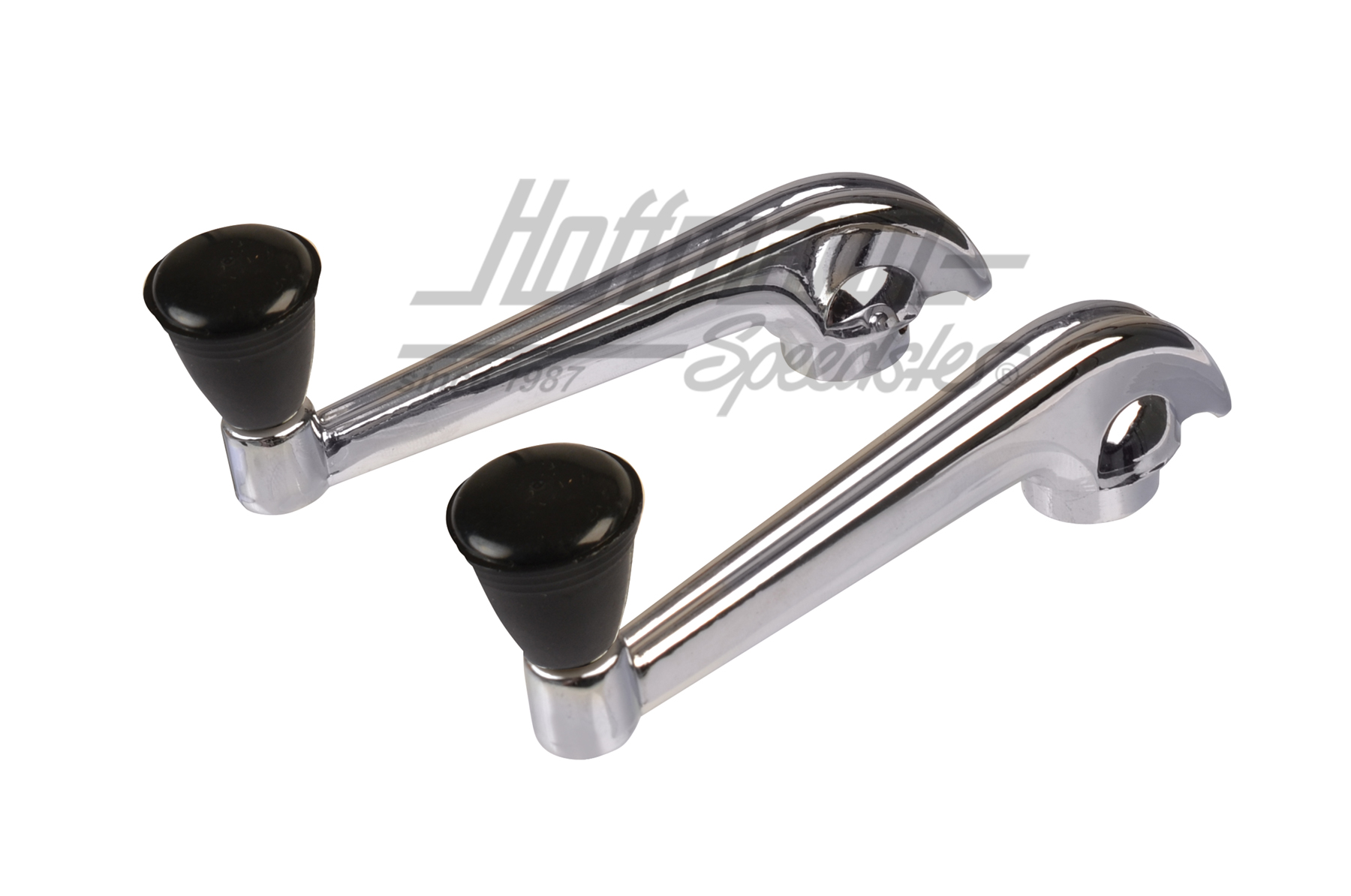 Window winder, chromed/black, old form | 113 837 581 | 020-2372-02