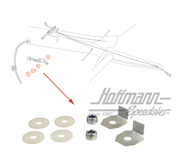 Mounting kit, heatercable lever | 131 798 349 A | 020-2016-18