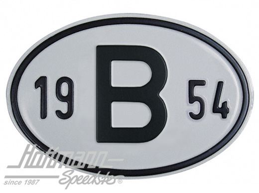 Nationality plate "B", alu, with year 1954 |  | 020-2397-54