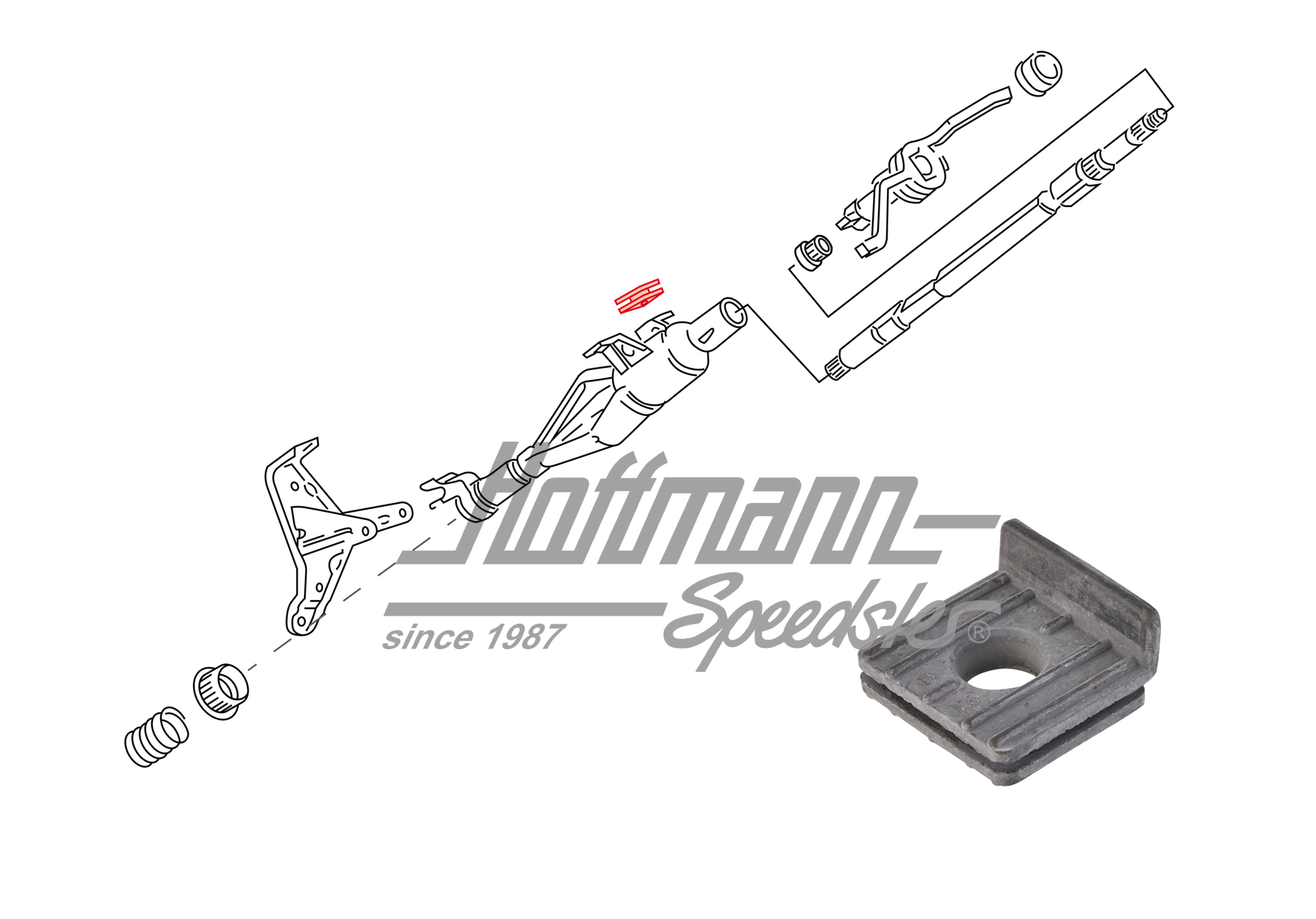 Damping, casing pipe
, Golf 2 Diesel | 191 419 711 | 204-5008-64