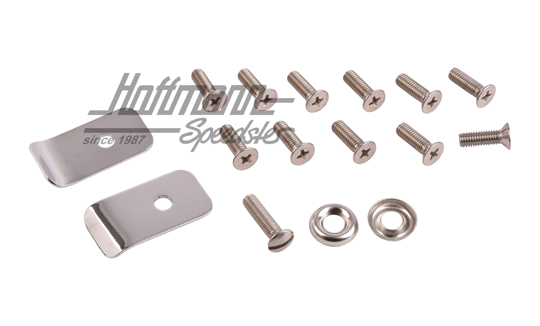 Retaining set, clamping strips, rear, Bus T1 | 225 875 550 | 089-6530-40