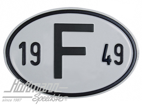 Nationality plate "F", alu, with year 1949 |  | 020-2399-49