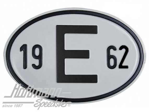 Nationality plate "E", alu, with year 1962 |  | 020-2403-62