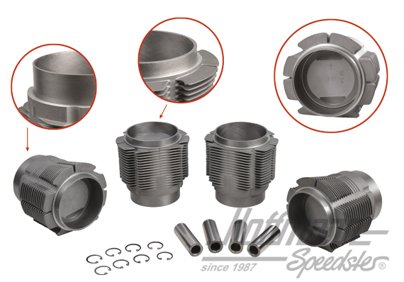 Piston + cylinder set, Porsche 356C/912, 86mm, (B) | 008 11 86PB | 505-0658