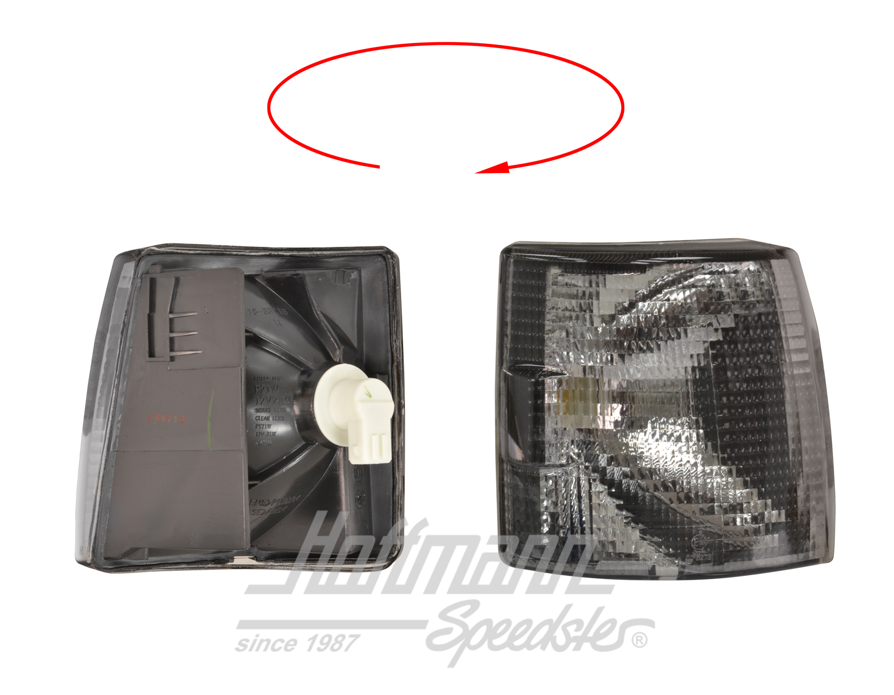 Turn indicator, front, black, right (short) | 701 953 050 S | 409-3760-22