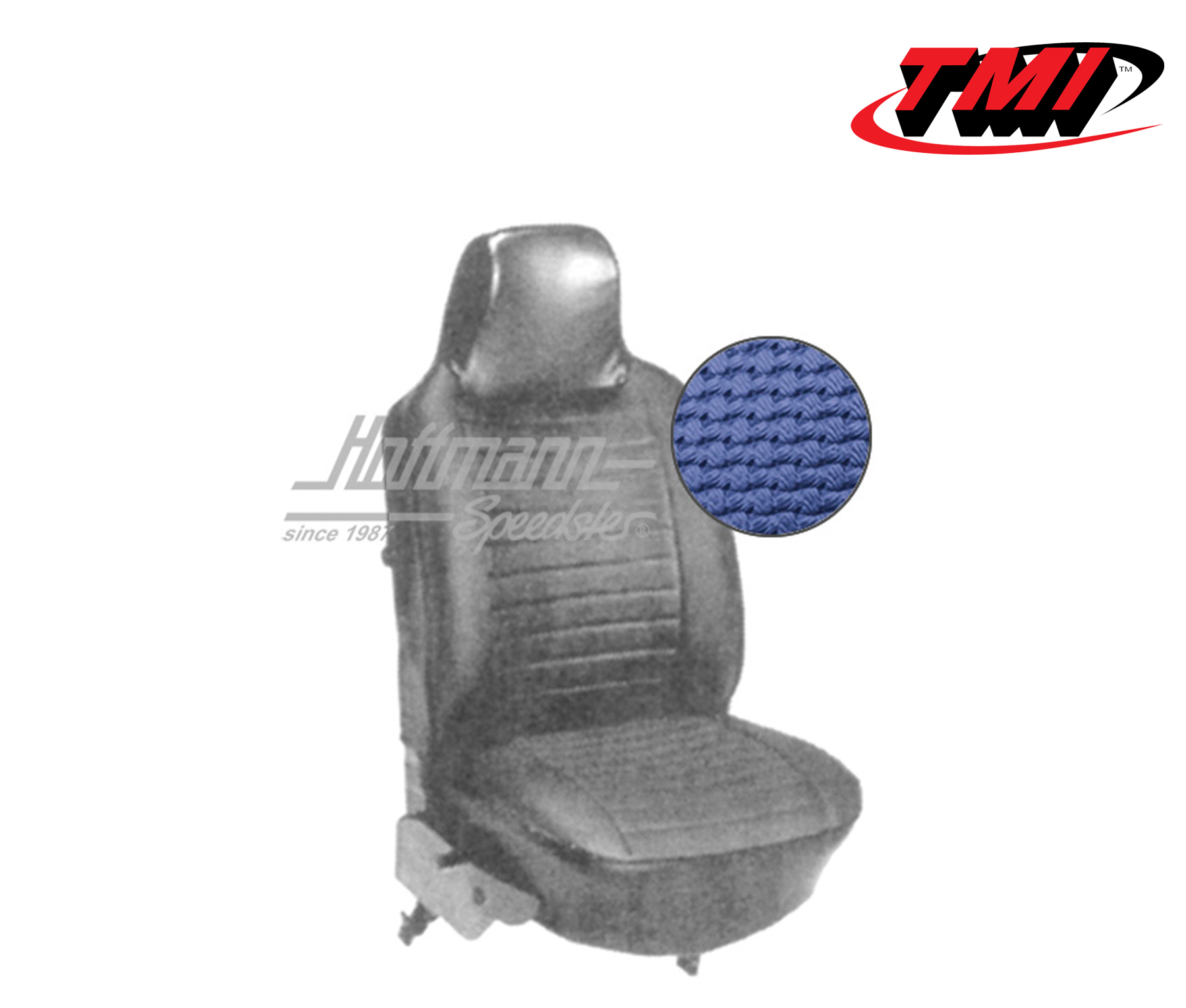 Seat upholstery, Sedan, 8.73-7.76, Basketweave, blue | 43-1128-08 | 055-5320