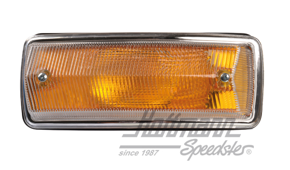 Turn indicator, white/orange/chromed, 67-72, left | 211 953 003 | 097-2055-11