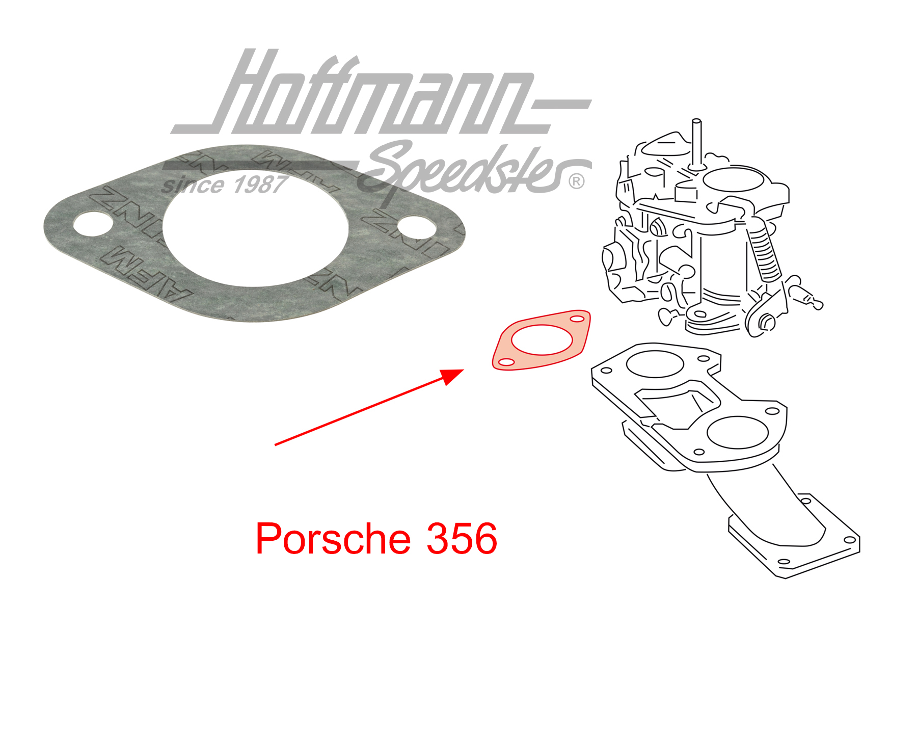 Gasket, carburetor base, 40 PII-4                                                                   