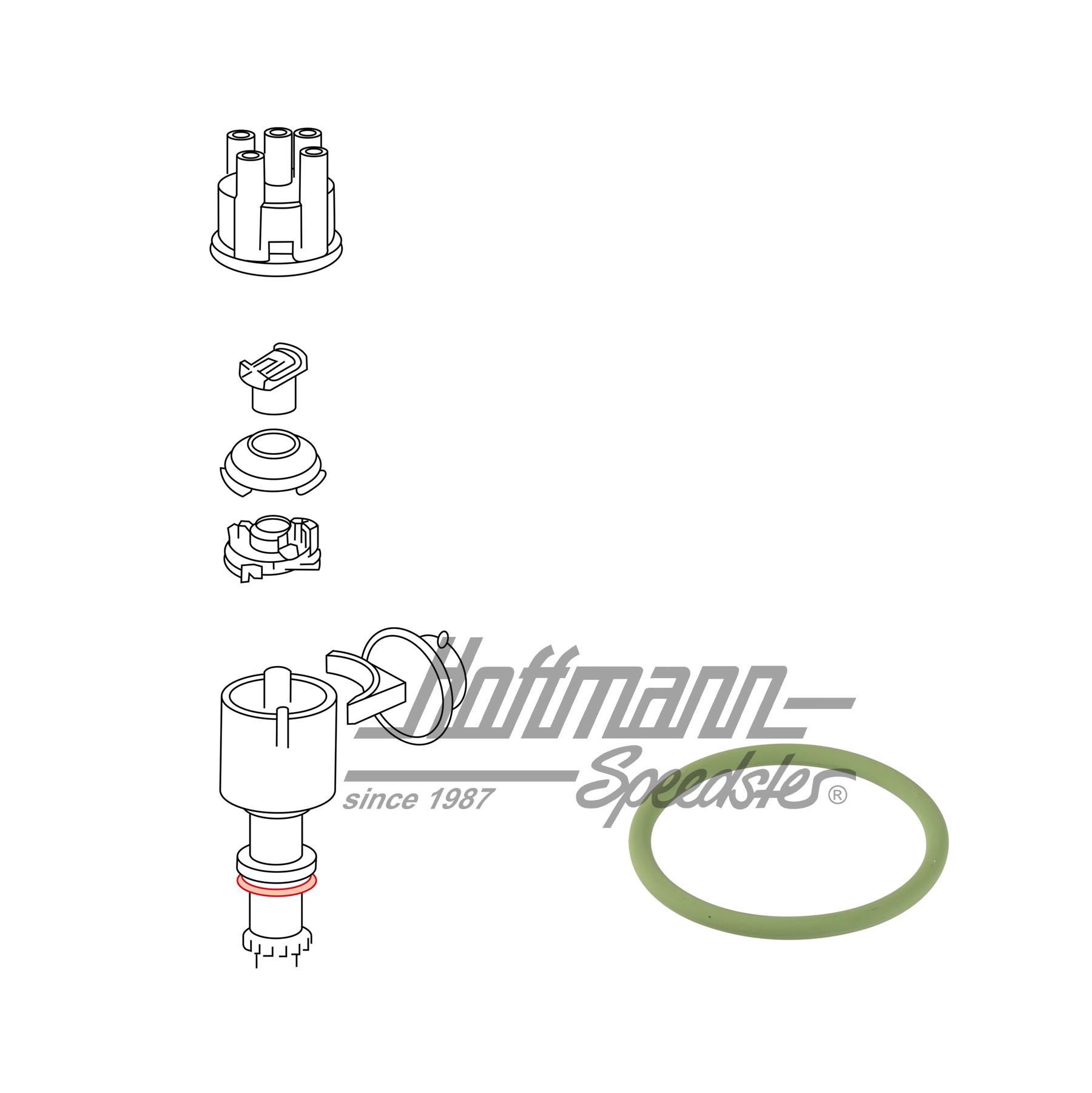 Sealing ring, distributor, 16V/GTI | 027 905 261 | 209-1320