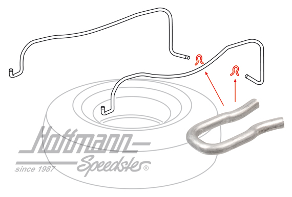 Safety clip, clamping bracket, spare wheel | 251 801 921 | 370-8000