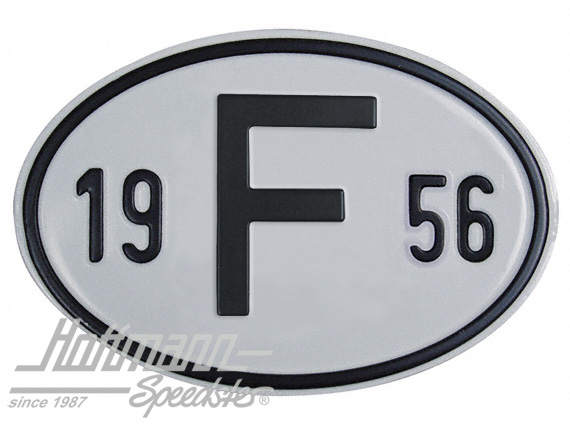 Nationality plate "F", alu, with year 1956 |  | 020-2399-56