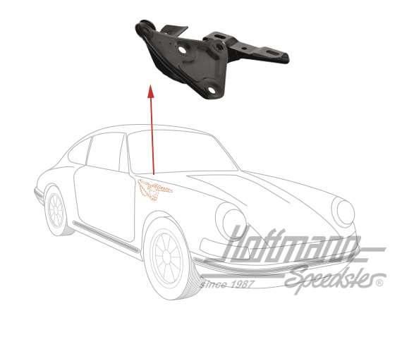 Hood hinge, front, 65-98, right                                                                     