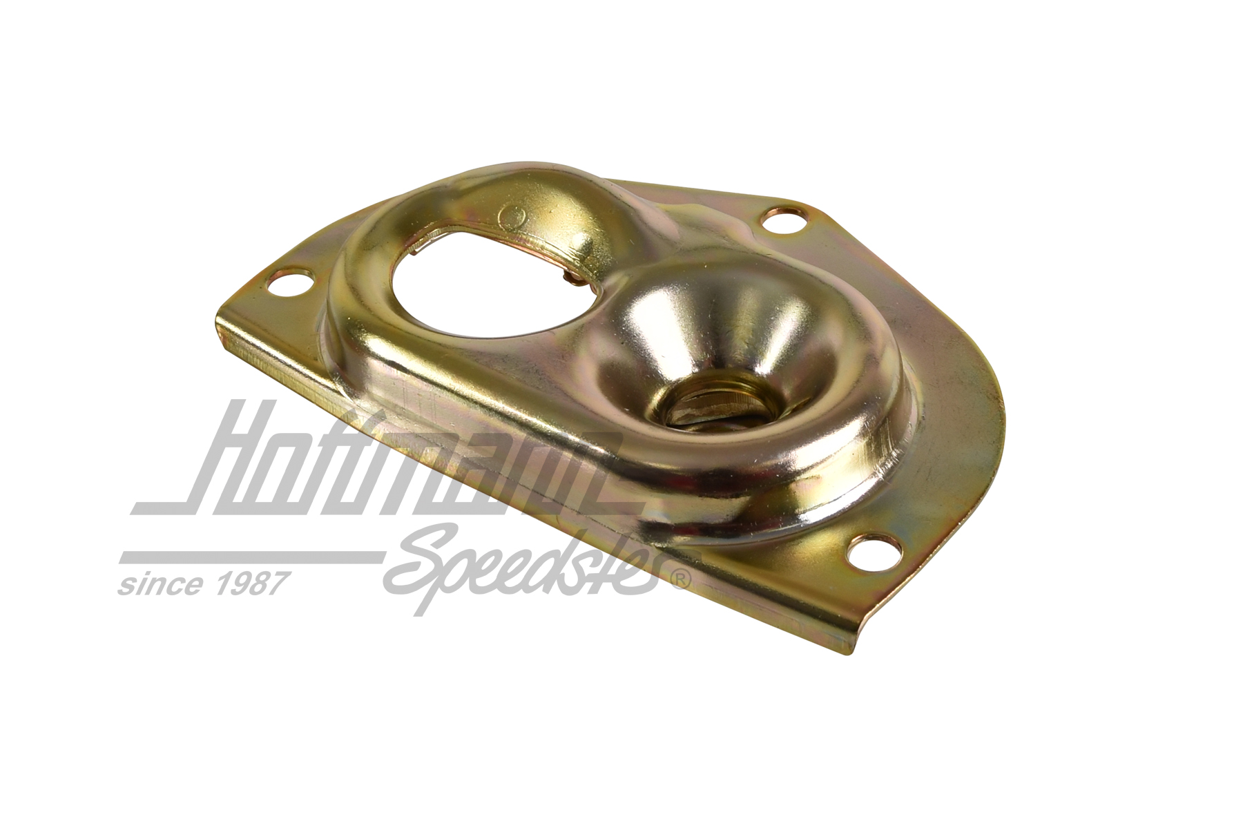 Base, front-hood lock, 65-73, yellow | 901 511 052 20 gelb | 511-0302-10