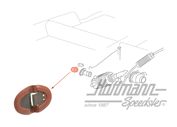 Heater-flap, rear, 8.64-7.74 | 311 255 551 | 066-0123-30