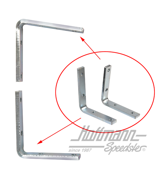 Angle bracket set, vent window frame, 356 |  | 510-7090-12