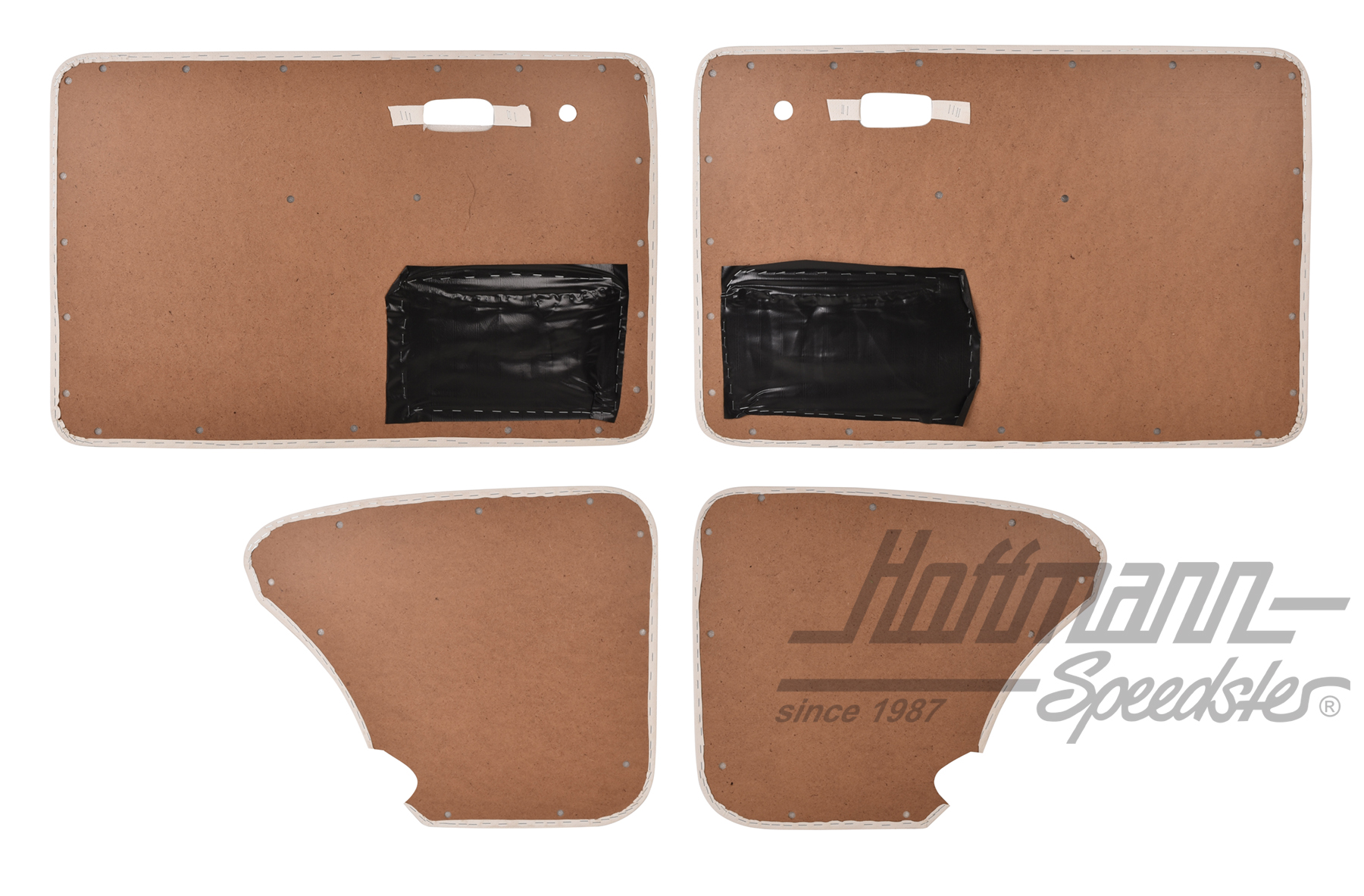 Door panels, white, Sedan, 8.66-                                                                    