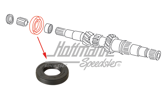 Main-shaft sealing ring, big, 1.5-1.8 | 020 311 113 | 170-2220