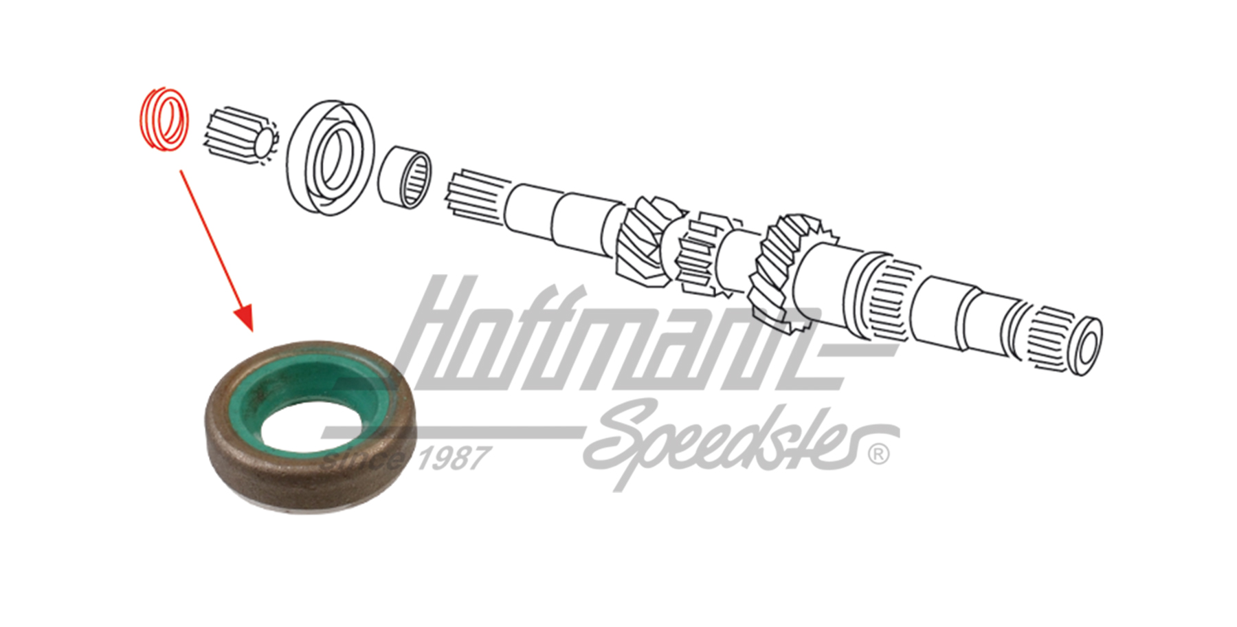 Main-shaft sealing ring, 1.5-1.8 | 020 311 108 A | 170-2212