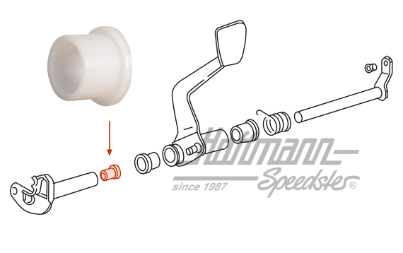 Bushing, clutch pedal, 911/914 | 911 423 341 01 | 530-3120-44