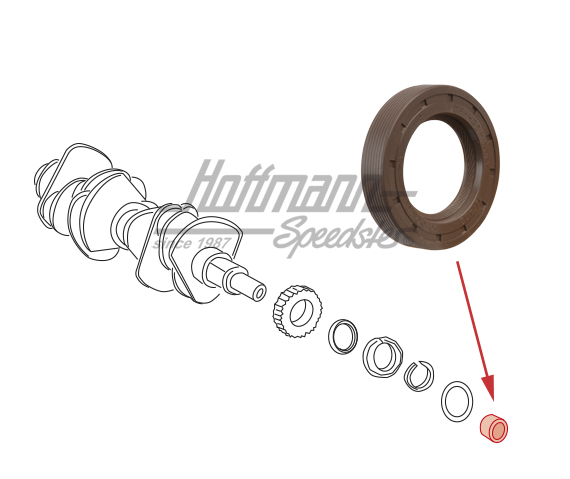 Shaft seal ring, pulley, 65-98                                                                      