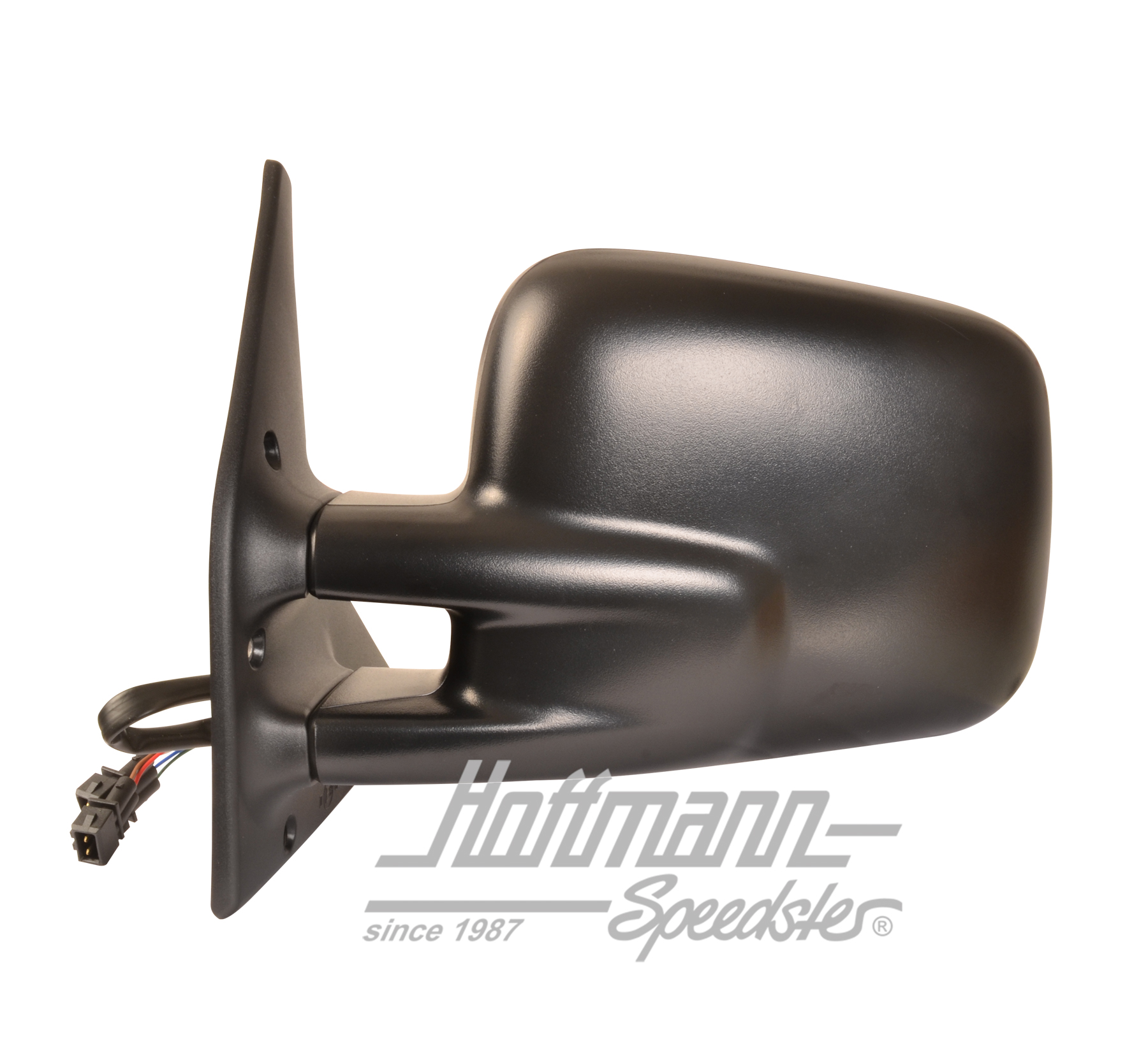 Mirror, electric (flat), black, left                                                                