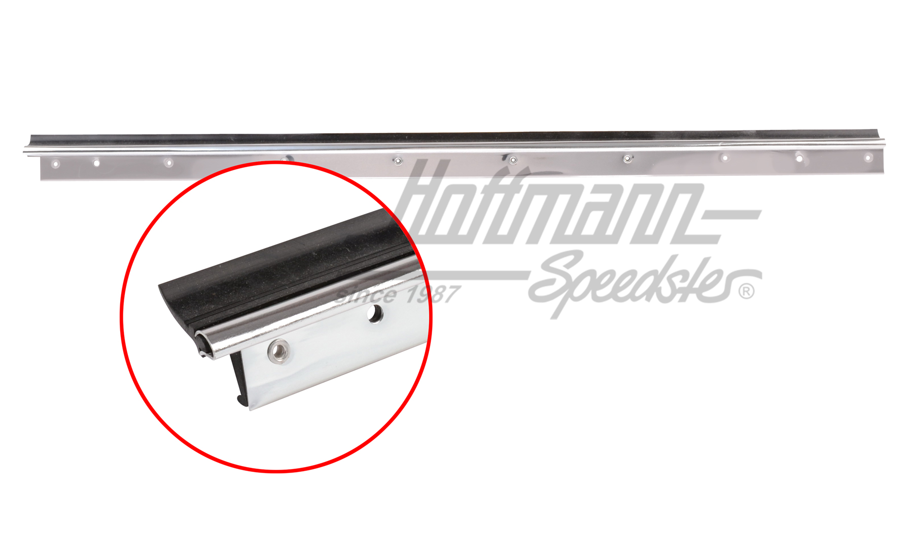 Scraper, outside, rear, aluminium, left, 8.65- | 151 847 345 B | 020-4941