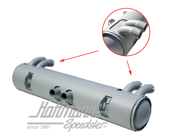Exhaust muffler, 356 B, C, Europe-version | 616 111 016 05 | 510-0111