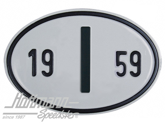 Nationality plate "I", alu, with year 1959 |  | 020-2402-59