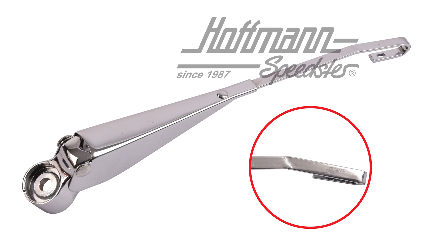 Wiper arm, 8.72-, right, chromed | 111 955 408 H | 020-4793-02