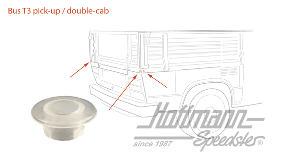 Seal plug, Bus T2/T3, rear                                                                          
