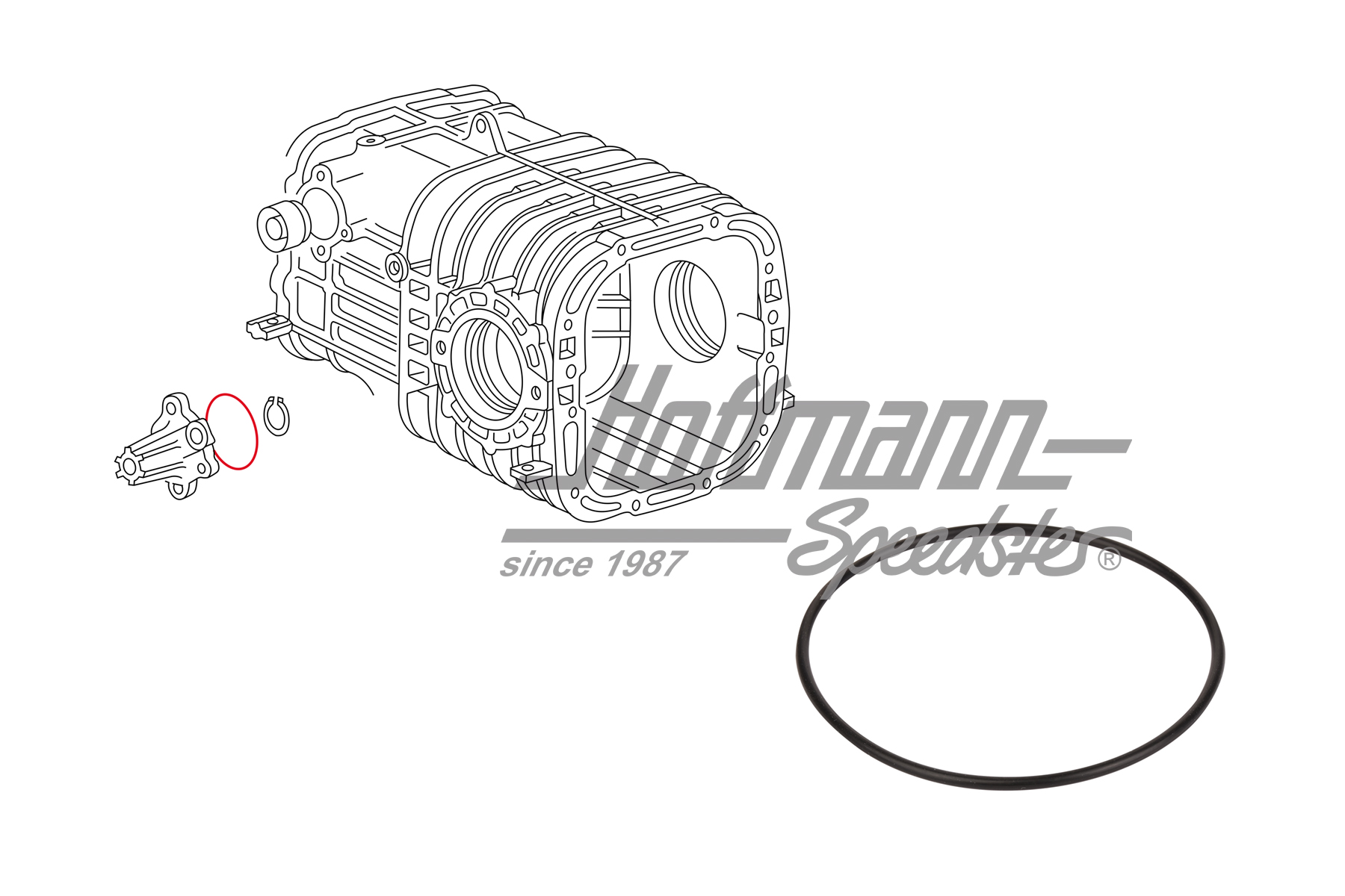 Sealing ring, gearbox cover, lateral, 5.79-7.92 | 094 301 278 A | 315-1114-04