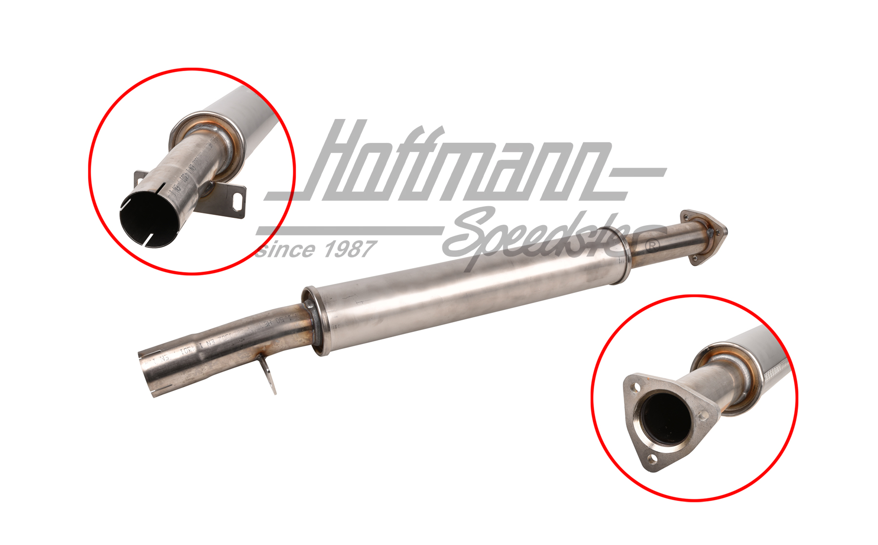 Intermediate exhaust "Sport", stainless steel                                                       