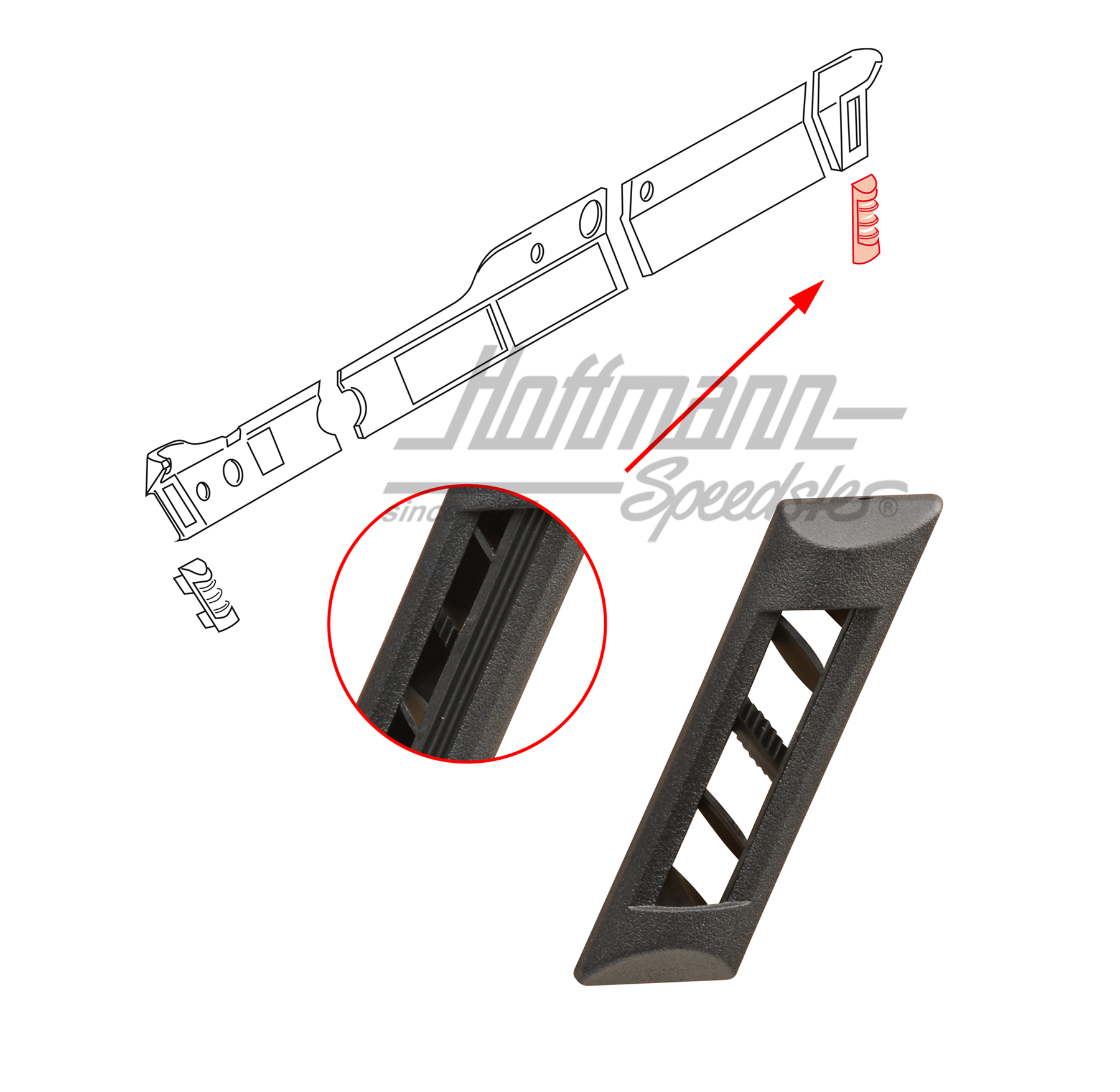 Air jet, dashboard, 911, .74-.85
, right                                                           