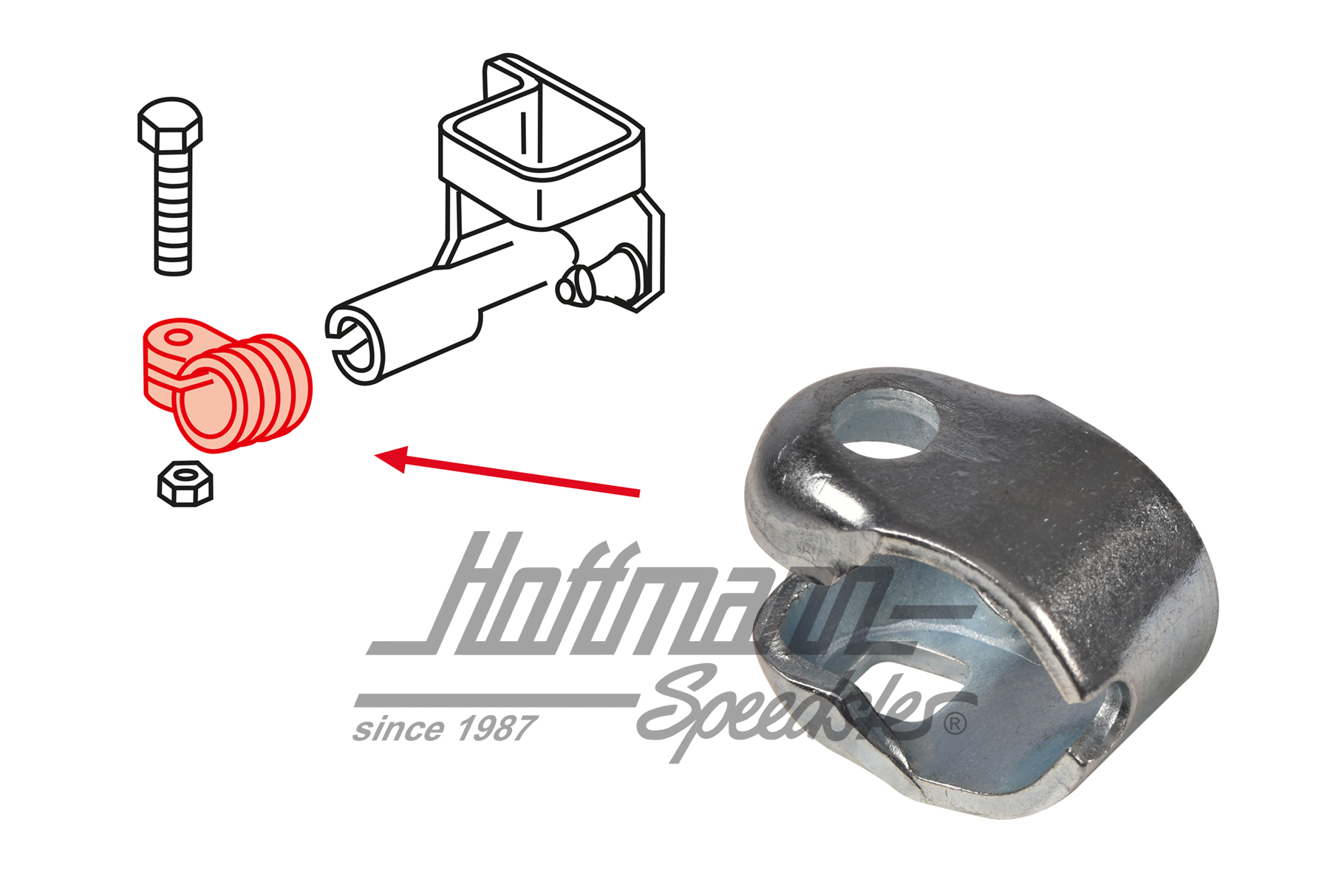 Clamp, shiftrod, Bus T3/T4/Golf | 1J0 711 603 | 315-1533-40