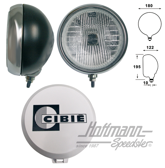 Cibié Oscar fog lamp, chrome/black | 067679 | 020-4442-04