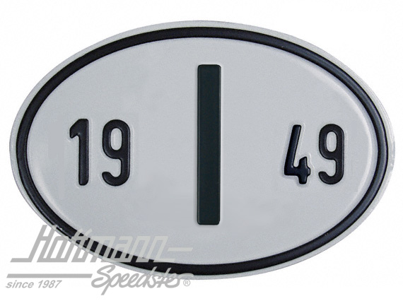 Nationality plate "I", alu, with year 1949 |  | 020-2402-49