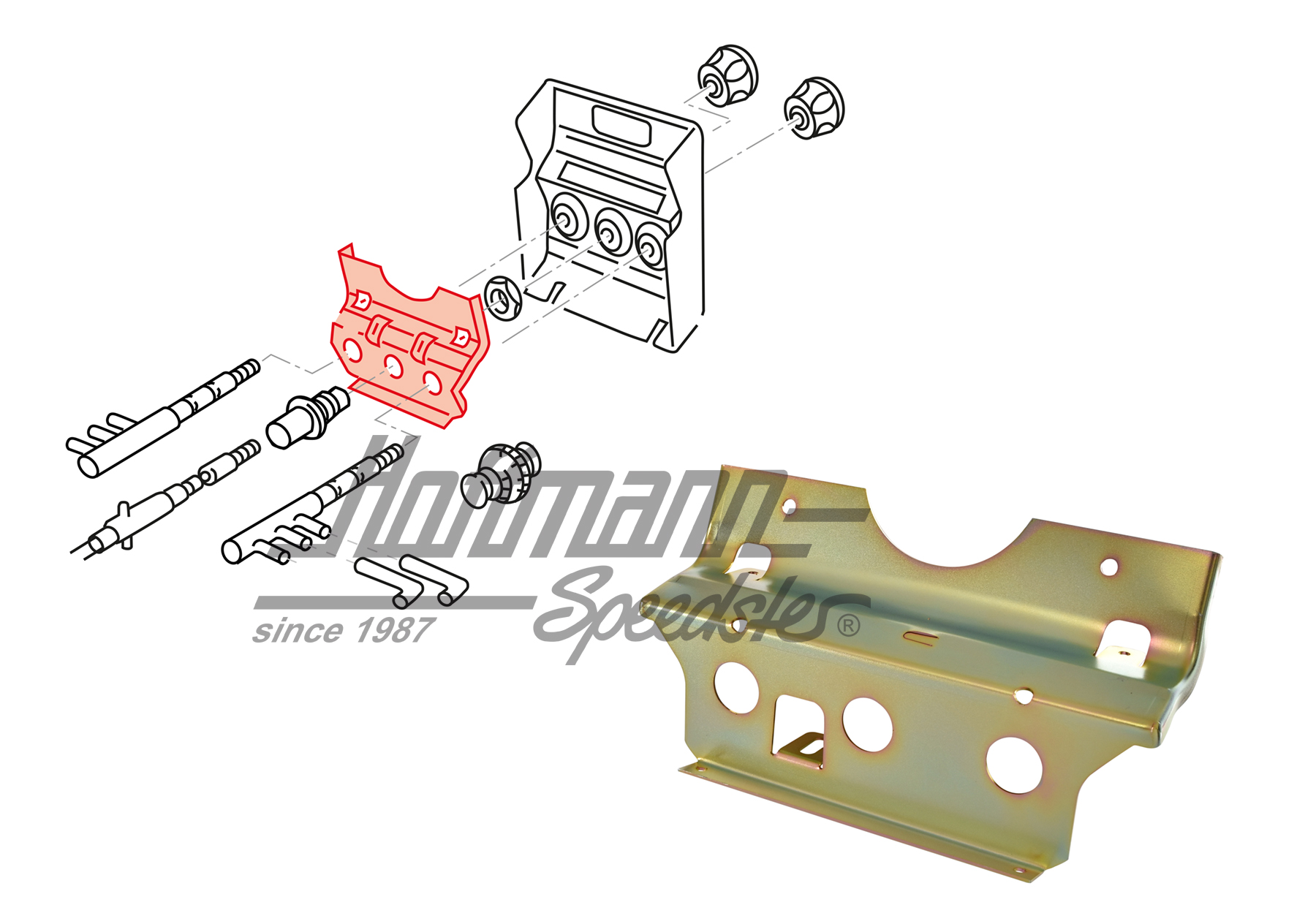 Retainer plate, valve/cover, Syncro | 251 711 816 | 315-1000-14