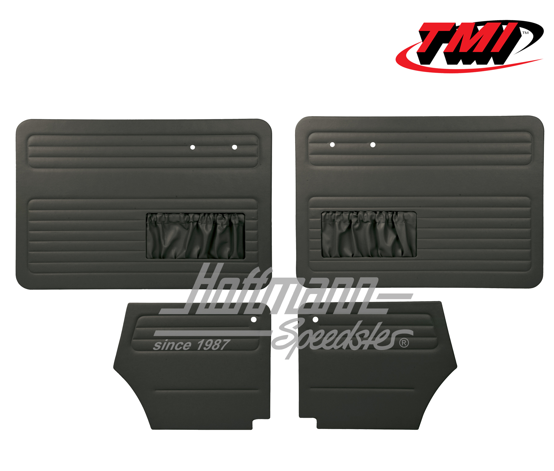 Door panels, Beetle Convertible, 55-64, black | 10-1327-11 | 055-7551