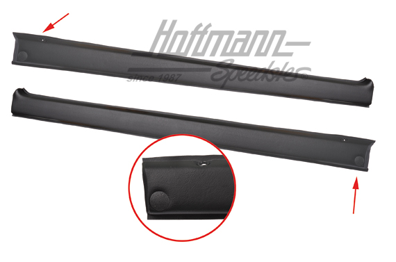 Covers, breast wall, black, Golf 1 Convertible | 155 867 219/220 8BM | 180-1948-20