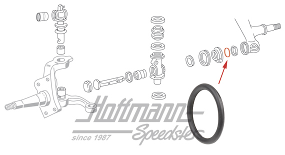 Sealing ring, small, link pin, Bus T1 | 211 405 517 | 089-3040-60
